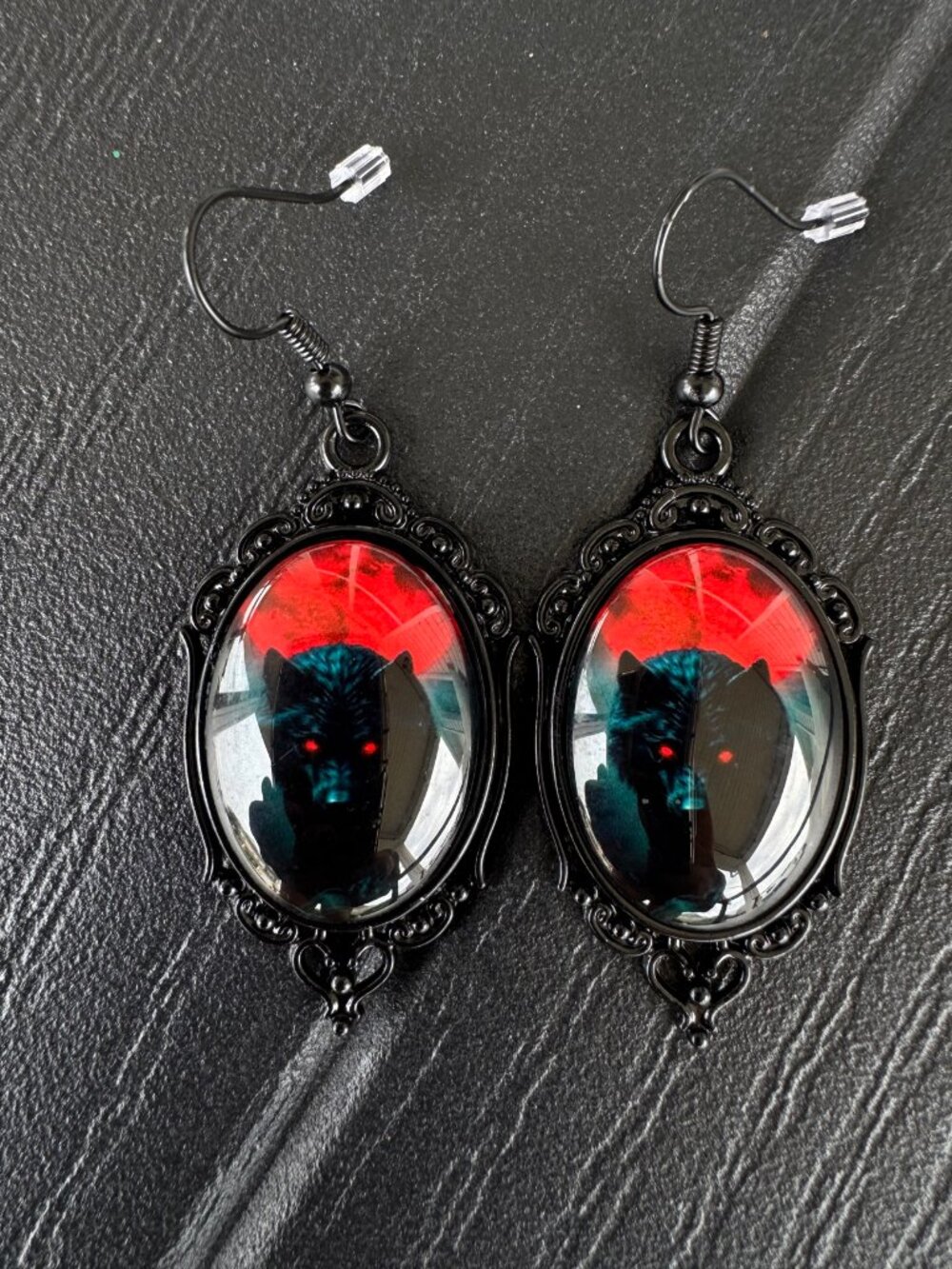 Blood Moon Wolf Earrings